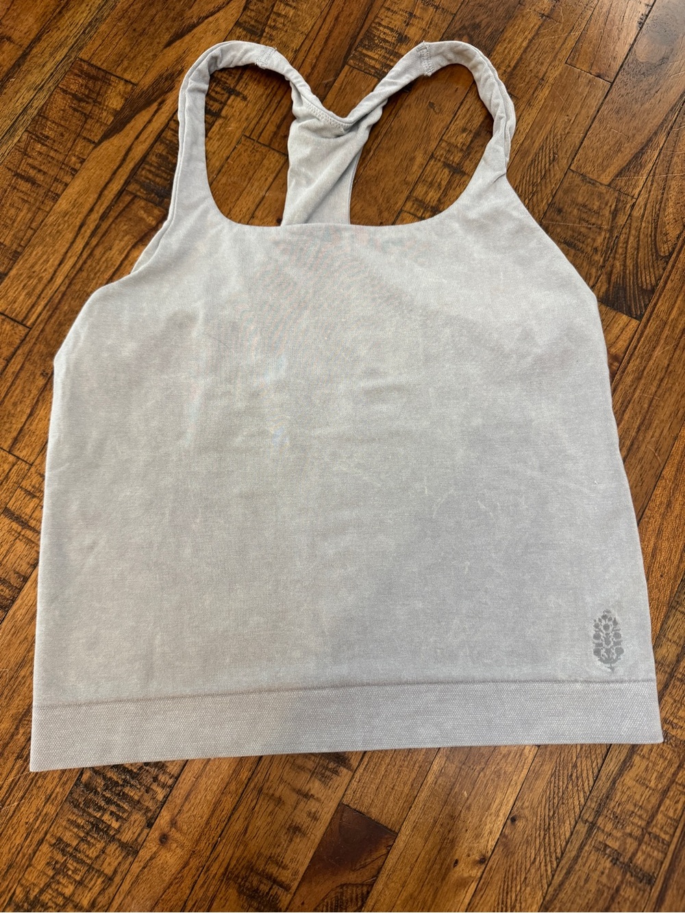 FP Movement Free People Racerback Tank Top in Light Gray No Size